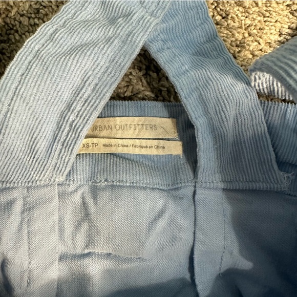 🎆 Urban Outfitters Paperbag Overall Skirt Corduroy Blue XS meadow cottage core - Picture 11 of 11